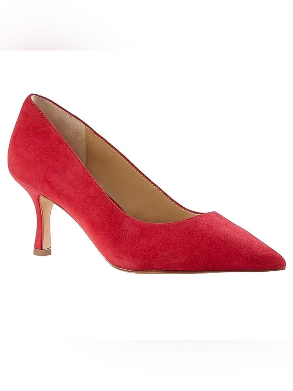 NEW ANN TAYLOR RED SUEDE LEATHER ERYN PUMPS HIGH HEELS SHOES SIZE 5.5